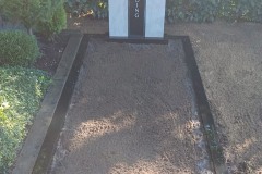 Telgte, Einzelgrab Grabstein mit Grabumrandung
