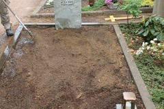 Warendorf, Einzelgrab Grabstein mit Einfassung
