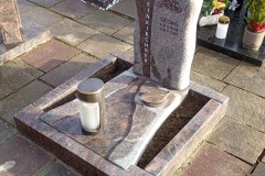 Spexard, Einzelgrab mit Pozellanfoto, Ornament