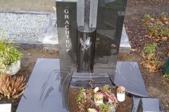 Grabstein Urnengrab mit Taube Gravur