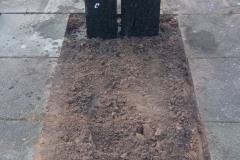 Ochtrup, Grabstein Einzelgrab mit Bronzekreuz