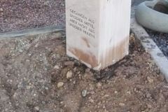 Freckenhorst, Urnengrabstele, Spruch, Rose
