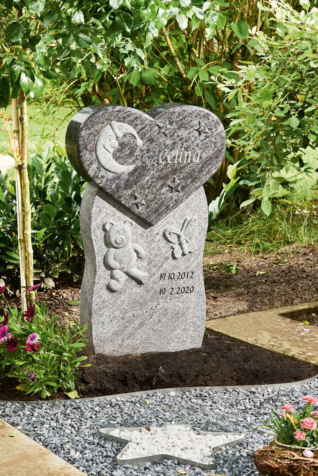 Handgeschnitzter Teddybär Aus Flussstein – Steindekoration Für Garten, Haus Oder Hof (ca. 12,5 Cm Hoch)